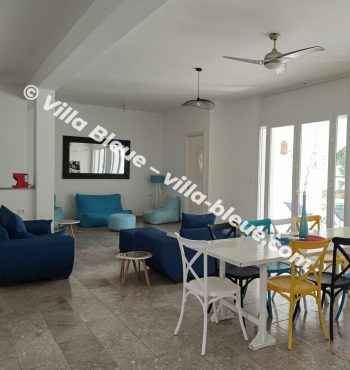 View of the living room and kitchen